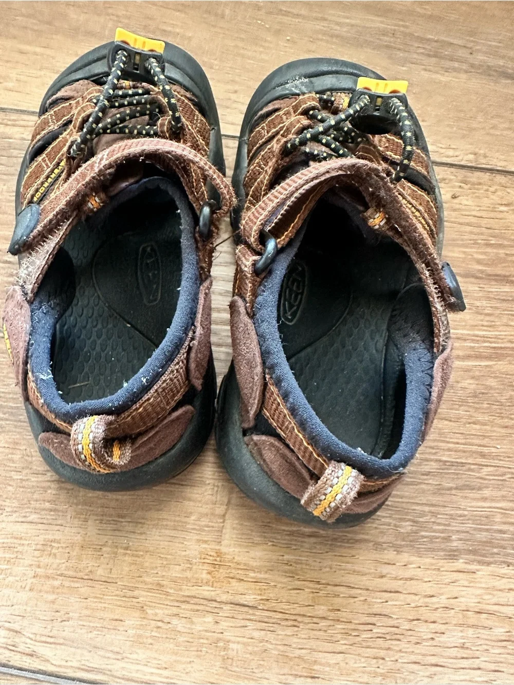 Keen Brown and Black Kids Closed-Toe Sandals